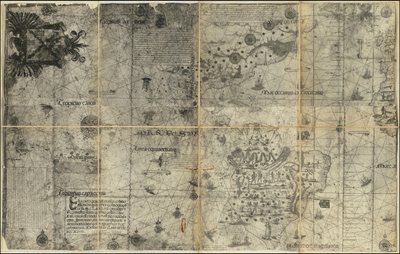 Mapa półkuli zachodniej z 1551 r. autorstwa Sancho Gutiérreza autorstwa Various