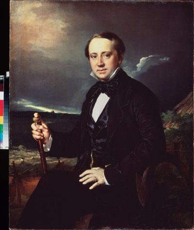Portret Aleksandra Sapożnikowa (Portret Aleksandra Sapożnikowa) - Painture de Vasili Andrievich Tropinin (Vasili Tropinine) (1776-1857), huile sur toile autorstwa Vasili Andreevich Tropinin