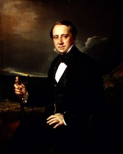 Portret Aleksandra Aleksandrowicza Sapożnikowa (1827-87) 1852 (olej na płótnie) autorstwa Vasili Andreevich Tropinin