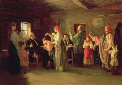 Inspekcja Domu Dziecka, 1866 autorstwa Vasili Efimovich Kallistov