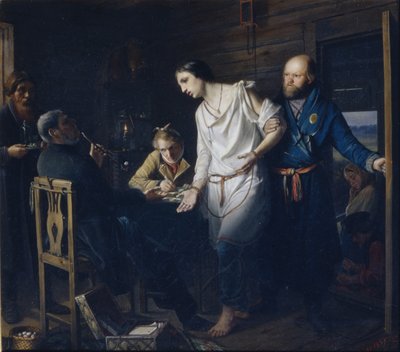 Komisarz Śledczy Policji Wiejskiej, 1857 autorstwa Vasili Grigorevich Perov