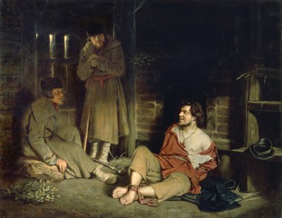 Arrant Łotr Aresztowany, 1873 autorstwa Vasili Grigorevich Perov