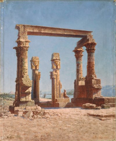 Ruiny świątyni w Egipcie autorstwa Vasili Vasilievich Vereshchagin