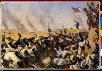 Koniec bitwy pod Borodino 26 sierpnia 1812 r. (Koniec bitwy pod Borodino 26 sierpnia). autorstwa Vasili Vasilievich Vereshchagin