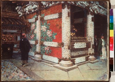 Sanktuarium Shinto w Nikko (Japonia) - Obraz Wasilija Wasiljewicza Vereshchagin (Vassili Vereshchagin) (1842-1904), olej na płótnie autorstwa Vasili Vasilievich Vereshchagin