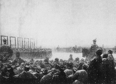 Egzekucja terrorystów w Rosji, 1884-1885 autorstwa Vasili Vasilievich Vereshchagin