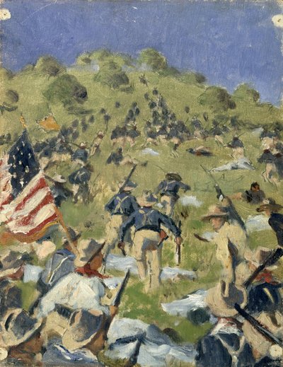 Theodore Roosevelt zdobywa Wzgórza Saint-Juan autorstwa Vasili Vasilievich Vereshchagin