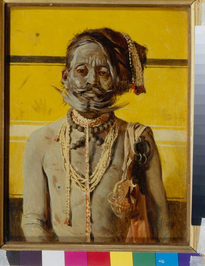 A fakir (A fakir) - Obraz Wasilija Wasiljewicza Wierieszczagina (Wasilija Wierieszczagina) (1842-1904), olej na desce (24,2x18,8 cm) autorstwa Vasili Vasilievich Vereshchagin