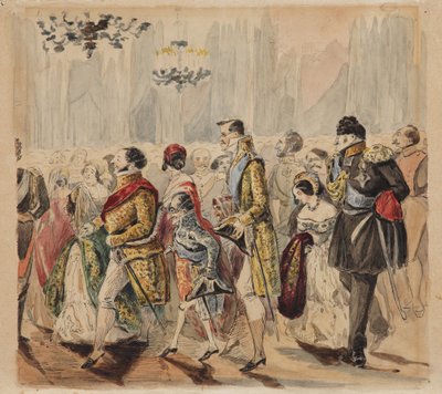 Bal Wysokiego Towarzystwa, I ćw. XIX w. autorstwa Vasili Venediktovich Baranov
