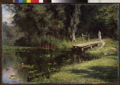 Zajęty staw. Obraz Wasilija Dmitriewicza Polenowa (1844-1927), olej na płótnie autorstwa Vasilij Dmitrievich Polenov