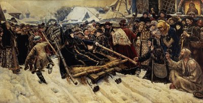 Боярина Пажаритар Морозова (1675 онд нас барсан) 1887 онд цаазлагдсан. autorstwa Vasilij Ivanovic Surikov