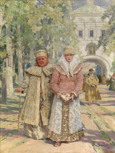 Za Bramą Klasztorną, 1916 autorstwa Vasily Ivanovich Navozov