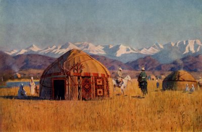 Kirgiz yourta nad rzeką Chu, 1869-1870, 1965. autorstwa Vasily Vereshchagin