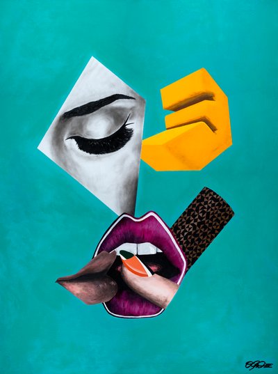 Eyes Wide, 2014 (olej x akryl na płótnie) autorstwa Vaskeen Vaskeen