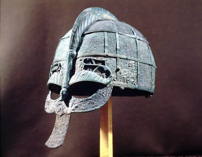 Hełm ze Skarbu Vendel, Uppland, ok.600 AD (metal) autorstwa Vendel Period