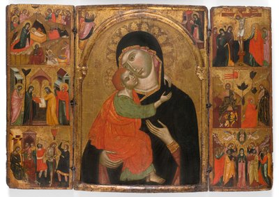 Tryptyk Matki Boskiej z Dzieciątkiem ze scenami z życia Chrystusa autorstwa Venetian