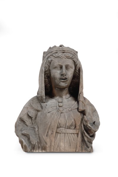 Rzeźbione marmurowe popiersie świętej kobiety (marmur) autorstwa Venetian School