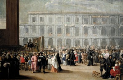 Karnawał na Placu św. Marka w Wenecji autorstwa Venetian School