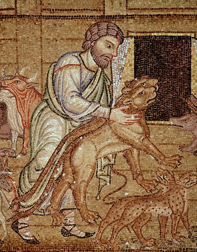 Życie Noego, arka (szczegół mozaiki) autorstwa Veneto Byzantine School