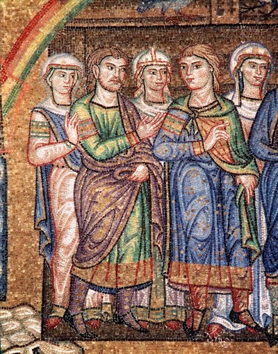 Życie Noego, synów Noego (szczegół mozaiki) autorstwa Veneto Byzantine School