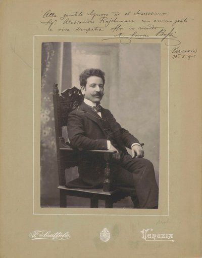 Portret organisty i kompozytora Marco Enrico Bossi 1861-1925 1900. autorstwa Venezia . Photo studio Francesco Scattola