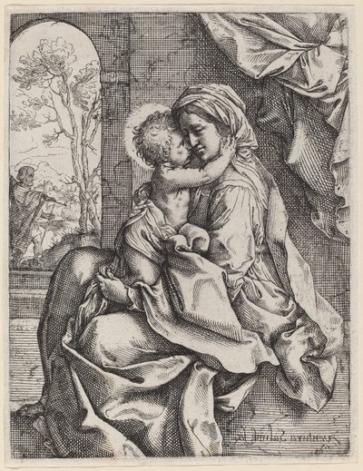 Dziewica i Dziecko autorstwa Ventura Salimbeni after Guido Reni
