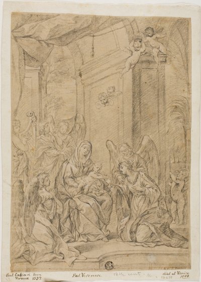 Mistyczne małżeństwo św. Katarzyny autorstwa Veronese (Paolo Caliari)