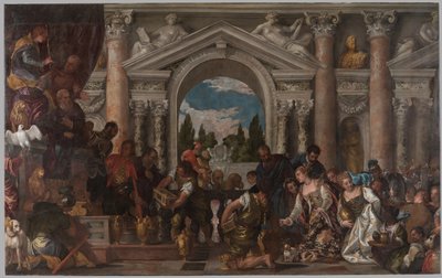Królowa Saby ofiarowuje Salomonowi prezenty, 1582-83 autorstwa Veronese