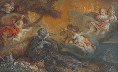 Śmierć świętego Franciszka Ksawerego, ok. 1750 (olej na płótnie) autorstwa Veronica Stern