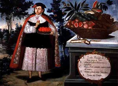 Indyjski wódz Quito w pełnym stroju (olej na płótnie) autorstwa Vicente Alban