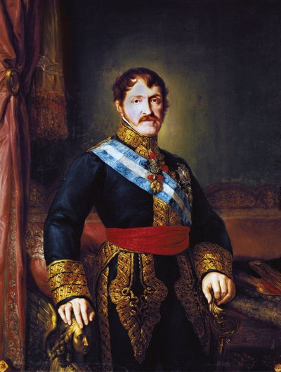 Portret Don Carlosa Marii Isidro de Bourbon (Bourbon) (1788-1855), hrabiego Moliny i niemowląt Hiszpanii, c. 1833 (olej na płótnie) autorstwa Vicente Lopez y Portana