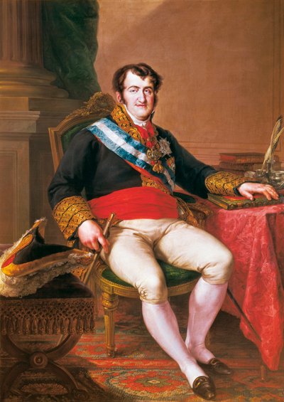 Portret Fernanda VII z Hiszpanii (1784-1833) (olej na płótnie) autorstwa Vicente Lopez y Portana