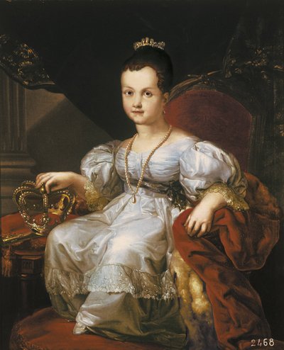 Portret Izabeli II jako dziecka (olej na płótnie) autorstwa Vicente Lopez y Portana