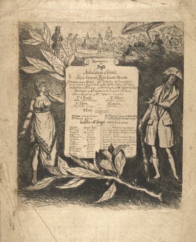 Program spektaklu z 3 lutego 1878, Salle Ventadour autorstwa Vicomte Ludovic Lepic