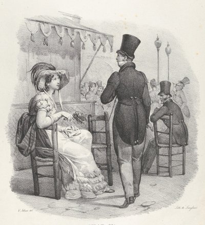 Facet. IV: Patrzy na mnie! Boże, jakie szczęście! Zauważa mnie! Jakie szczęście!, 1824. autorstwa Victor Adam