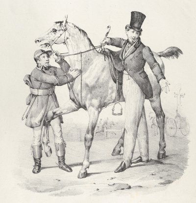 Facet. VI: Nie mogłem chodzić, już nigdzie nie chodzę, 1824.. autorstwa Victor Adam