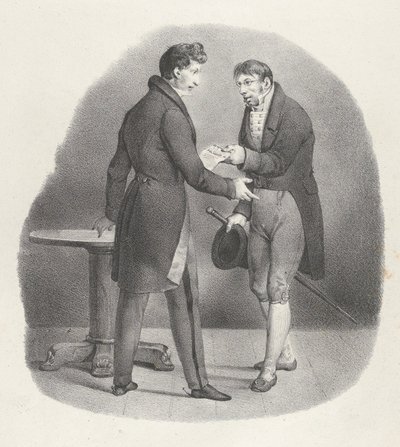 Facet. XII: Wiedziałem, że tak myślałem, 1824. autorstwa Victor Adam
