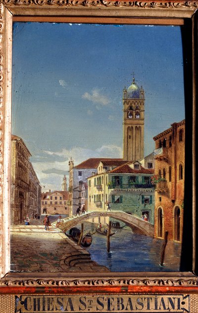 Kościół San Sebastiano, XIX wiek. autorstwa Victor Adam