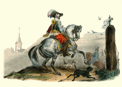 Wicehrabia Sommiere, dżentelmen Langwedocji i władca kraju. W „Albumie Grotesque, Choices of Outstanding Types”, ilustracje Victor Adam, Paryż, ok. 1850 r. autorstwa Victor Adam