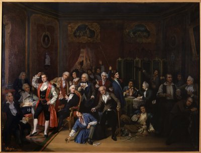 Hugues Bouffe w salonie w Theatre des Varietes autorstwa Victor Darjou