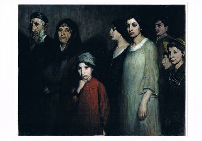 Emigranci, ok. 1910 (olej na płótnie) autorstwa Victor Hageman