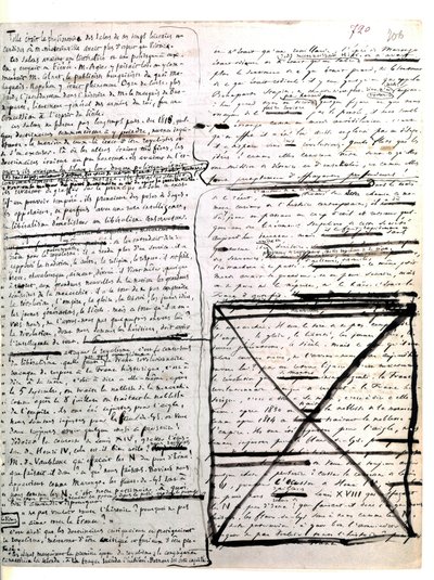 Strona autografu "Les Miserables" Hugo. 1845-1861 (dokumenty (listy)) autorstwa Victor Hugo