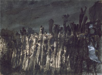 Falochron w Jersey (pióro i tusz indyjski i pranie na papierze) autorstwa Victor Hugo