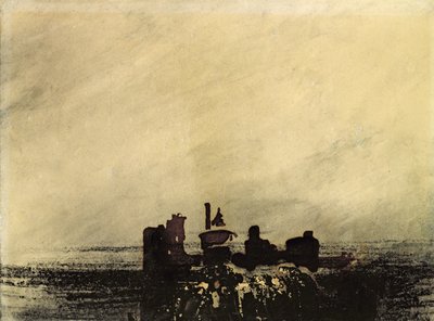 Feudalne Ruiny (pranie tuszem na papierze) autorstwa Victor Hugo