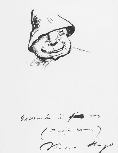 Gavroche w wieku pięciu lat, rysunek Victora Hugo autorstwa Victor Hugo