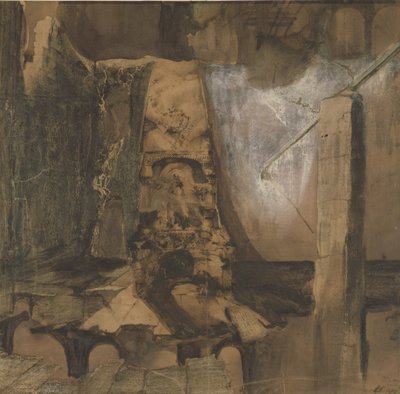 „Hic Clavis, Alias Porta”, Ruiny (mycie piórem i tuszem i gwasz na papierze) autorstwa Victor Hugo
