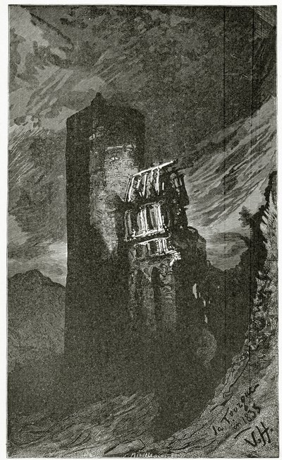 La Tourgue - ilustracja z Quatre Vingt Treize, XIX w. (rycina bw) autorstwa Victor Hugo