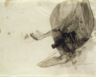 Bez tytułu, ok. 1853-5 (pranie tuszem na papierze) autorstwa Victor Hugo