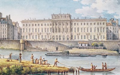 Widok na Hotel des Monnaies u zbiegu dwóch gałęzi Sekwany autorstwa Victor Jean Nicolle