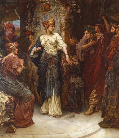 Penelope i zalotnicy, 1900 autorstwa Victor John Robertson